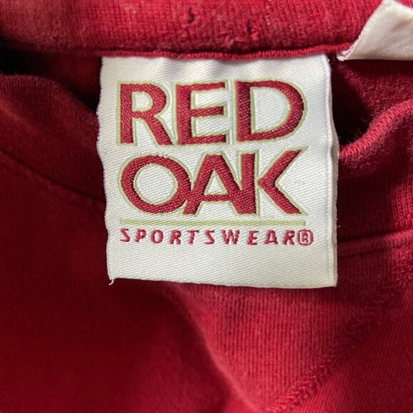 RedOak Sportwear Arkansas Razorback Football T-Shirt XL Embroidered Burgundy Red - Picture 4 of 10
